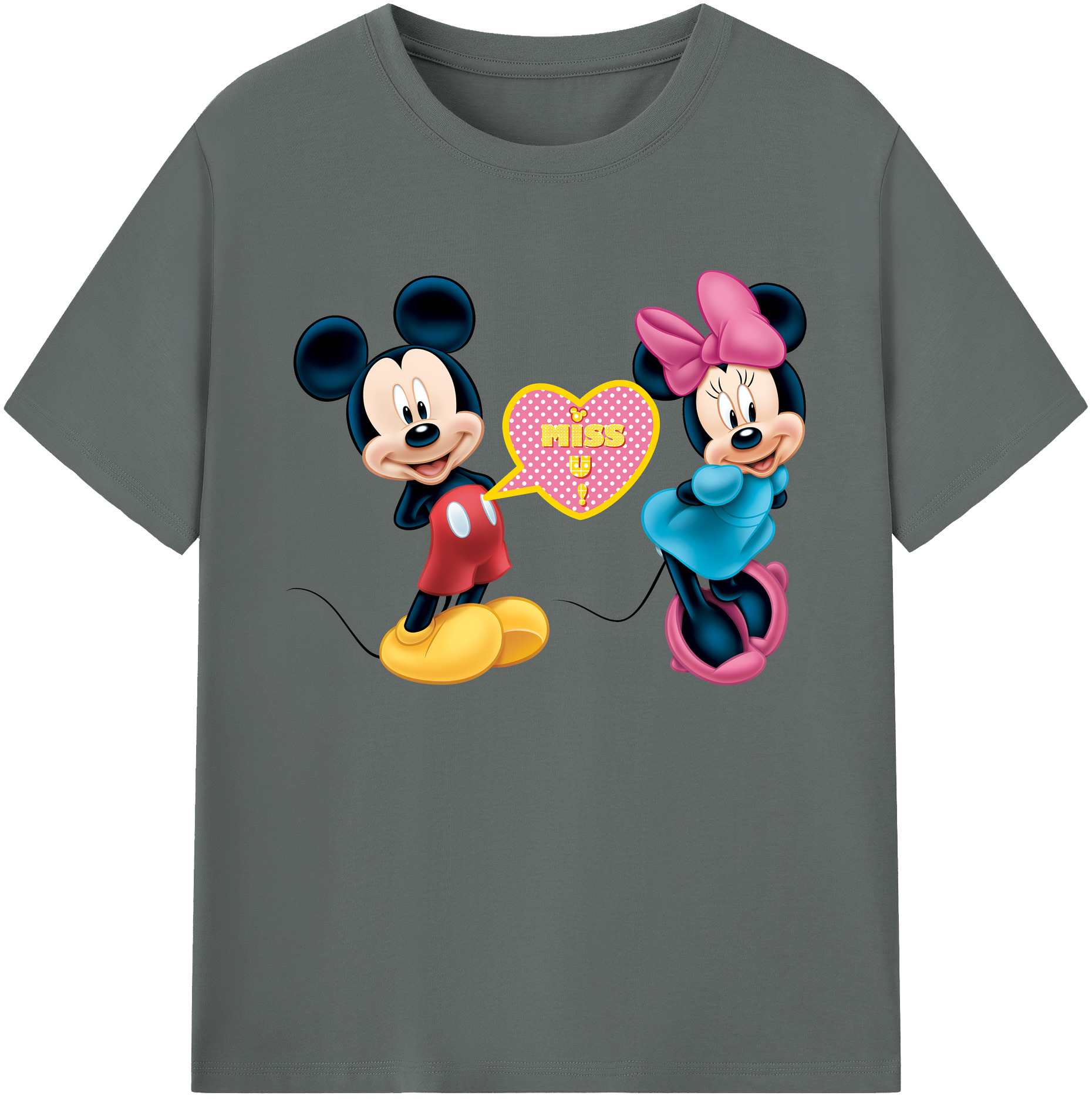 ミッキーマウス Mickey Mouse 綿100％ メンズ半袖Tシャツ｜肌触りやわらか＆通気性
